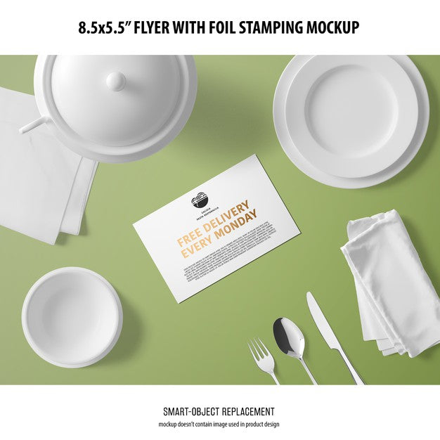 8.5X5.5 Flyer Mockup Psd