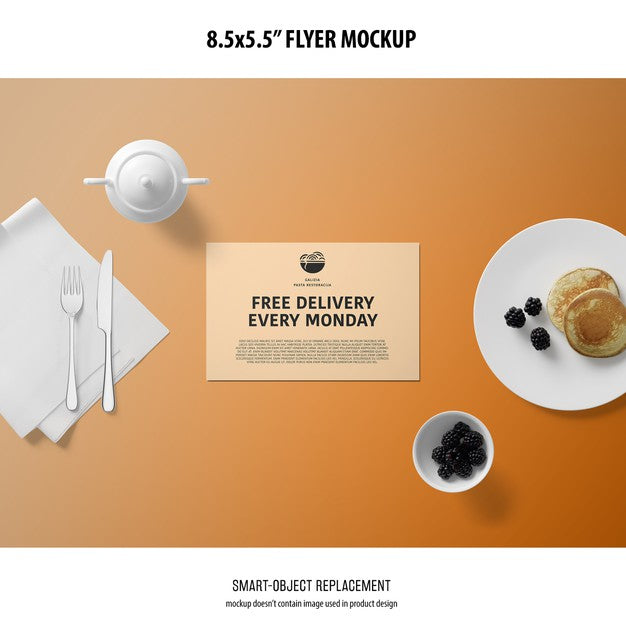 8.5X5.5 Flyer Mockup Psd