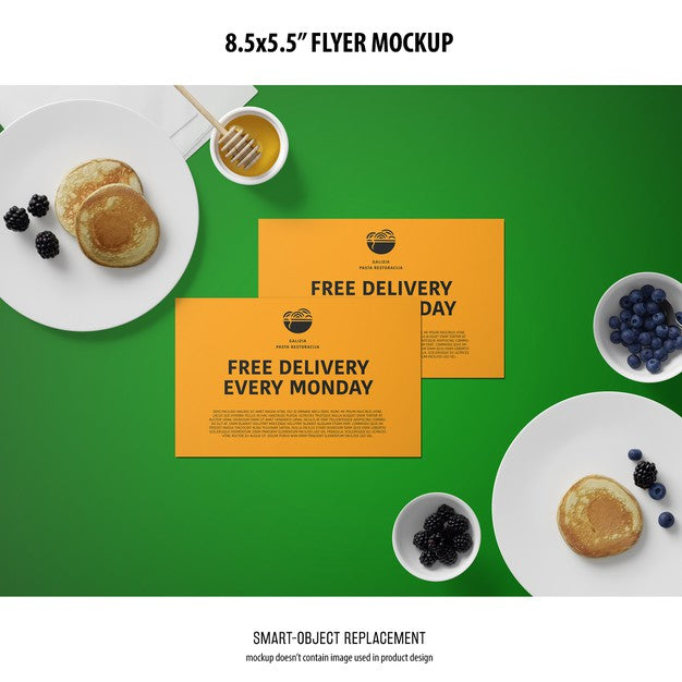 8.5X5.5 Flyer Mockup Psd