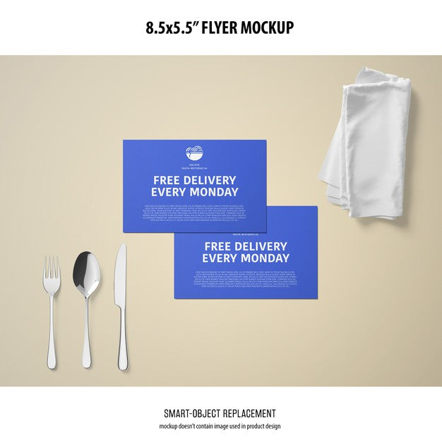 8.5X5.5 Flyer Mockup Psd