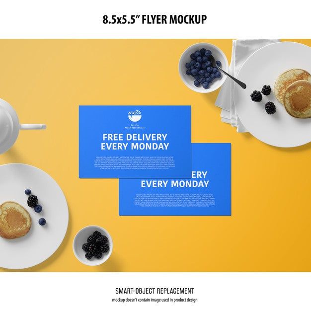 8.5X5.5 Flyer Mockup Psd