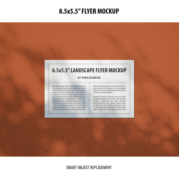 8.5X5.5 Flyer Mockup Psd