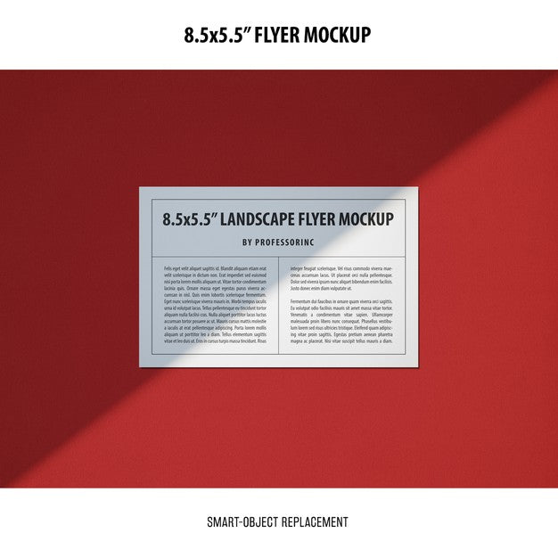 8.5X5.5 Flyer Mockup Psd