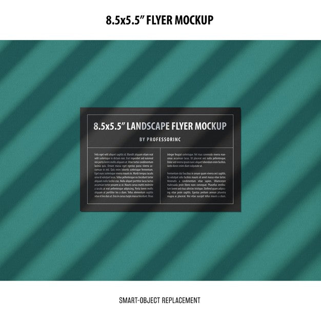 8.5X5.5 Flyer Mockup Psd