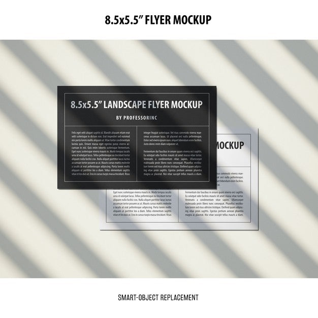 8.5X5.5 Flyer Mockup Psd