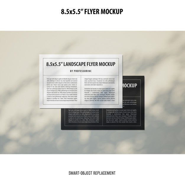 8.5X5.5 Flyer Mockup Psd