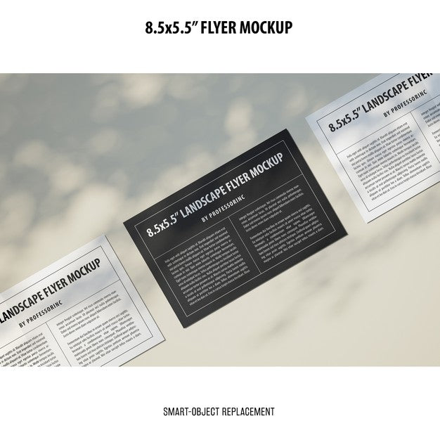 8.5X5.5 Flyer Mockup Psd