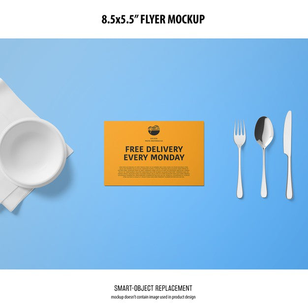 8.5X5.5 Flyer Mockup Psd