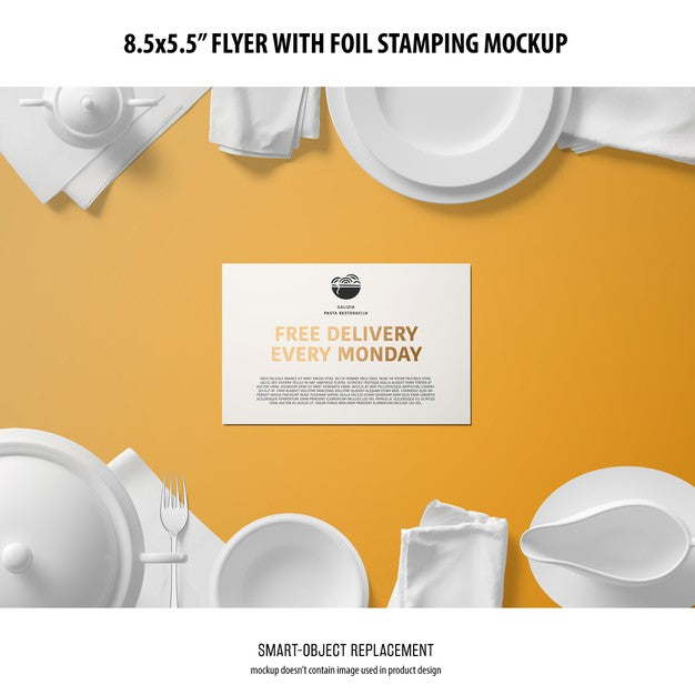 8.5X5.5 Flyer Mockup Psd