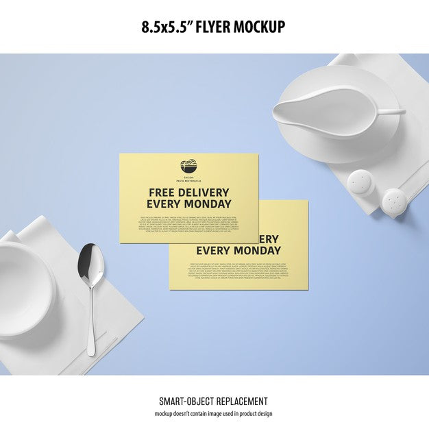 8.5X5.5 Flyer Mockup Psd
