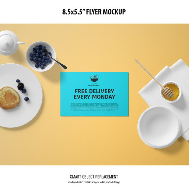 8.5X5.5 Flyer Mockup Psd