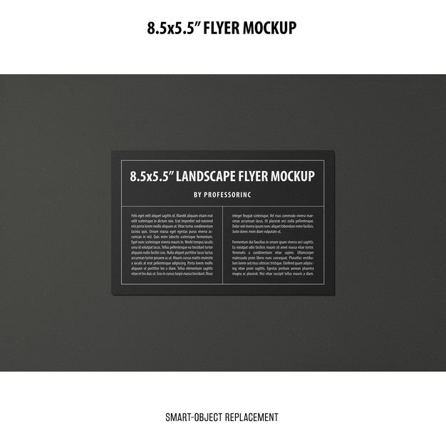 8.5X5.5 Flyer Mockup Psd