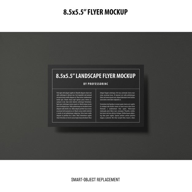 8.5X5.5 Flyer Mockup Psd