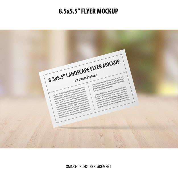 8.5X5.5 Flyer Mockup Psd