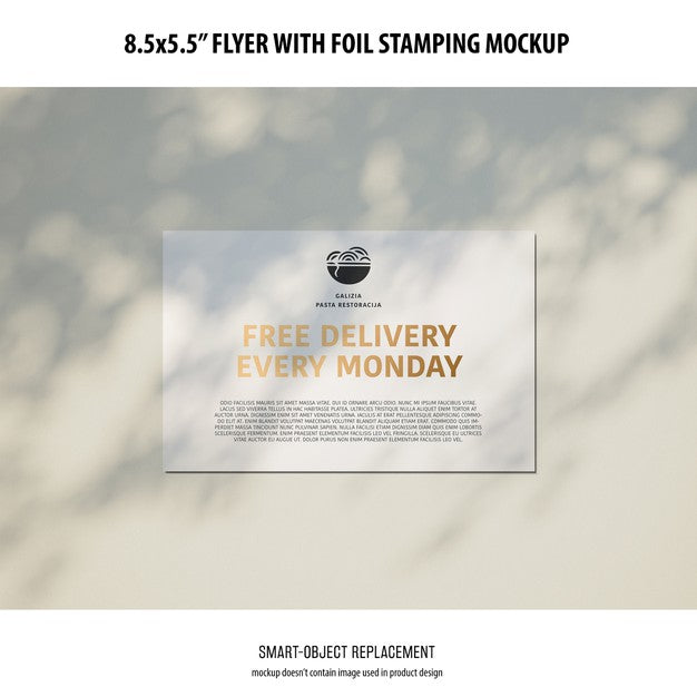 8.5X5.5 Flyer Mockup Psd