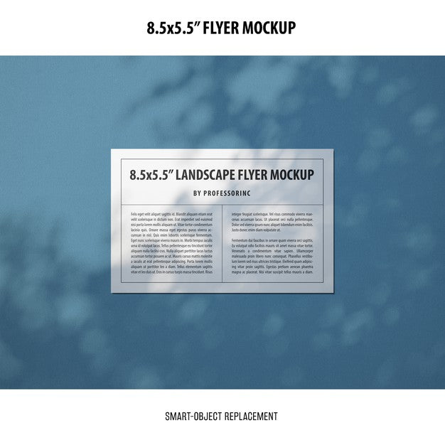 8.5X5.5 Flyer Mockup Psd