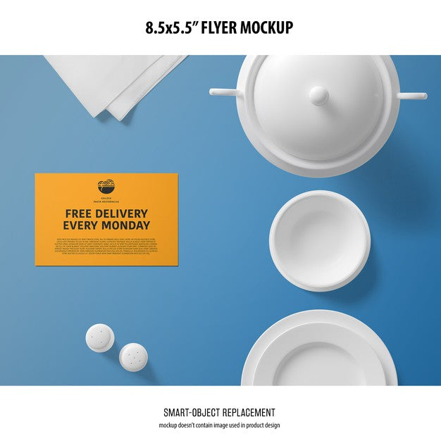 8.5X5.5 Flyer Mockup Psd