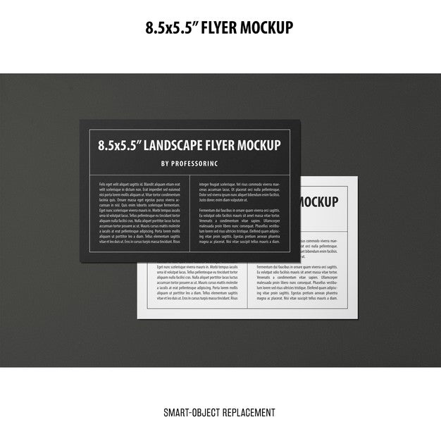8.5X5.5 Flyer Mockup Psd