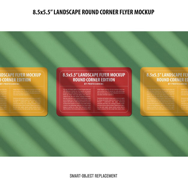 8.5X5.5 Landscape Flyer Mockup Psd