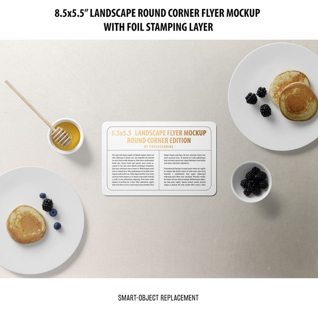 8.5X5.5 Landscape Flyer Mockup Psd