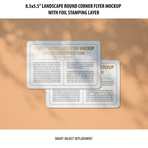 8.5X5.5 Landscape Flyer Mockup Psd
