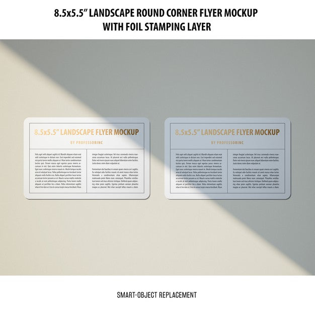 8.5X5.5 Landscape Flyer Mockup Psd
