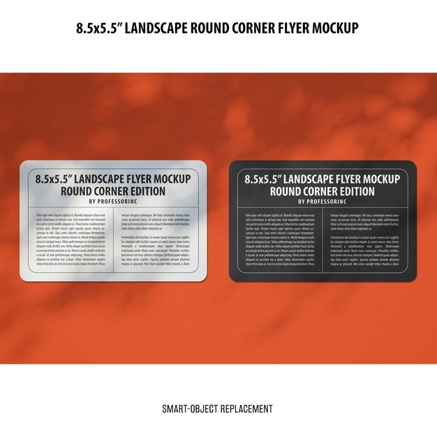 8.5X5.5 Landscape Flyer Mockup Psd