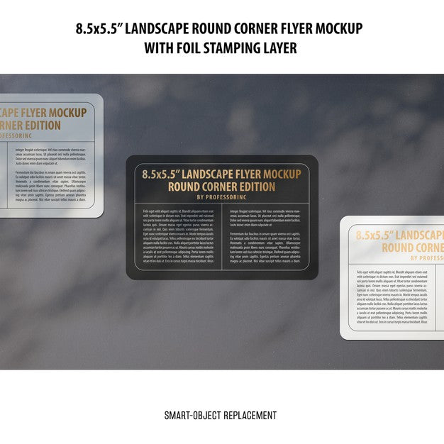8.5X5.5 Landscape Flyer Mockup Psd