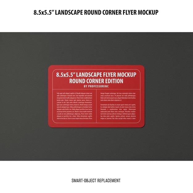 8.5X5.5 Landscape Flyer Mockup Psd
