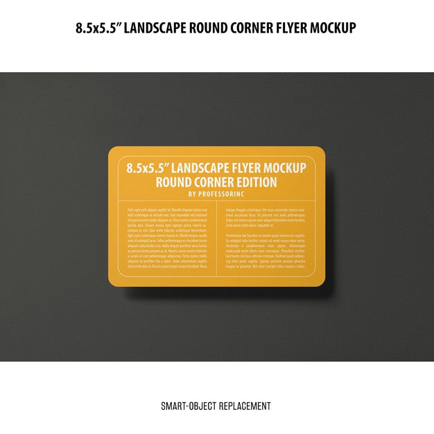 8.5X5.5 Landscape Flyer Mockup Psd
