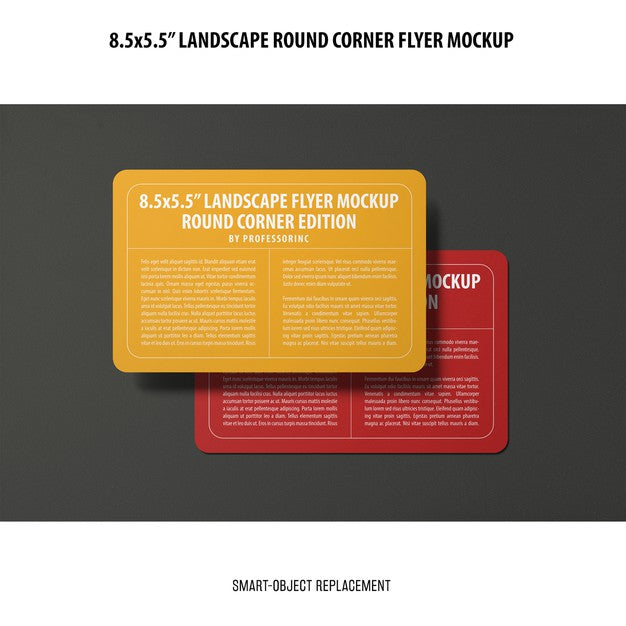 8.5X5.5 Landscape Flyer Mockup Psd