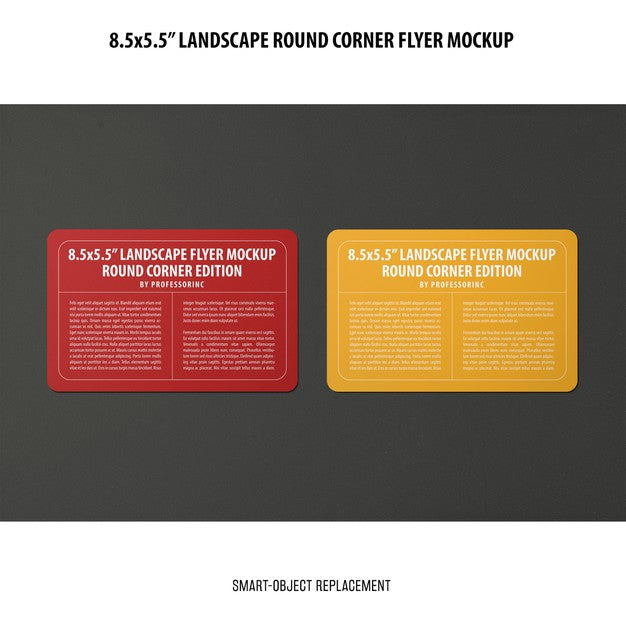 8.5X5.5 Landscape Flyer Mockup Psd