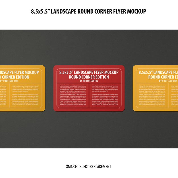 8.5X5.5 Landscape Flyer Mockup Psd