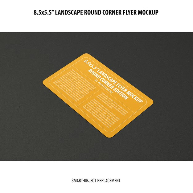 8.5X5.5 Landscape Flyer Mockup Psd