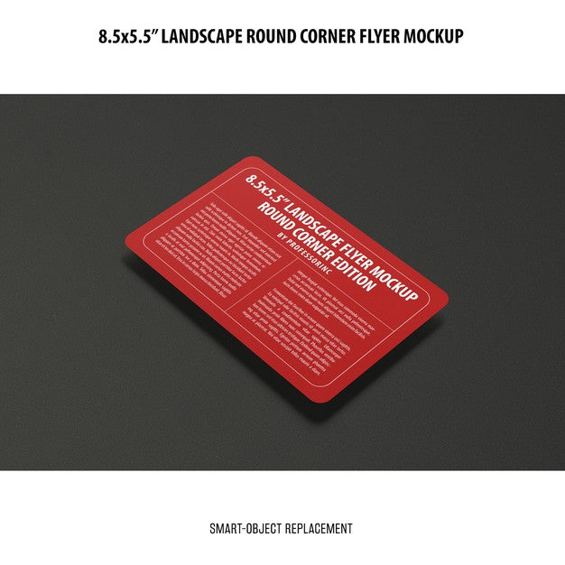 8.5X5.5 Landscape Flyer Mockup Psd