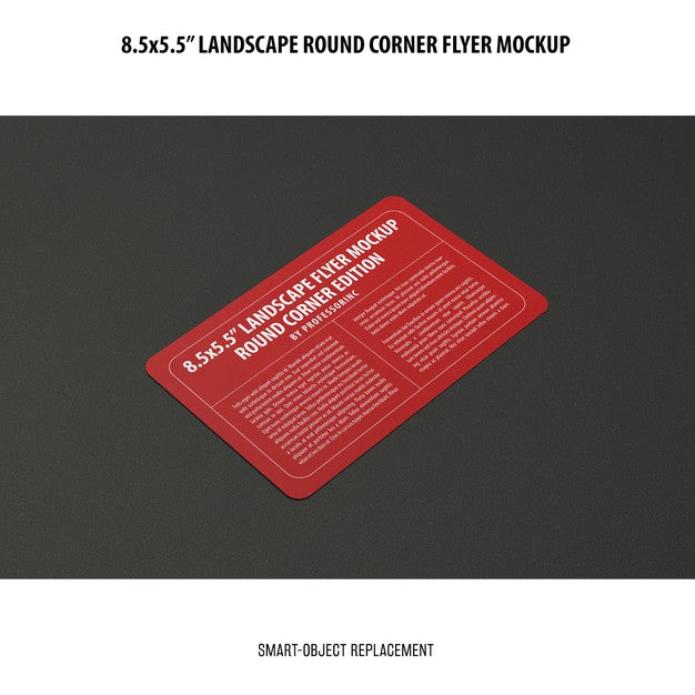 8.5X5.5 Landscape Flyer Mockup Psd