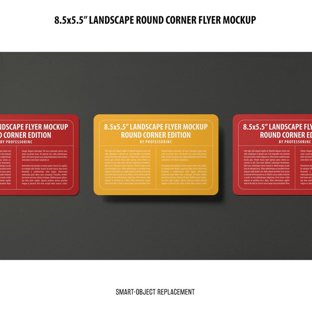 8.5X5.5 Landscape Flyer Mockup Psd