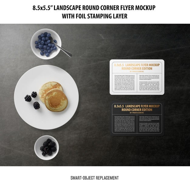 8.5X5.5 Landscape Flyer Mockup Psd