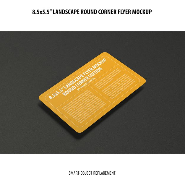 8.5X5.5 Landscape Flyer Mockup Psd
