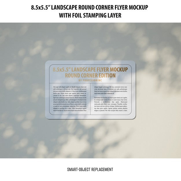8.5X5.5 Landscape Flyer Mockup Psd