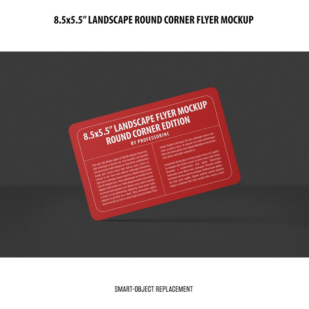 8.5X5.5 Landscape Flyer Mockup Psd