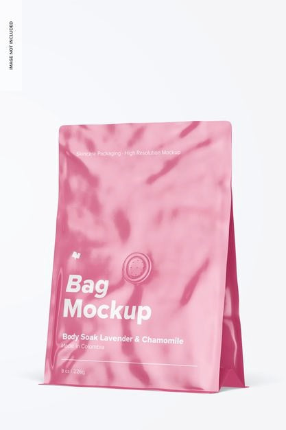 8 Oz Bag 02 Mockup, Right View Psd