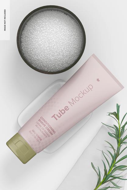 8 Oz Tube Mockup Psd