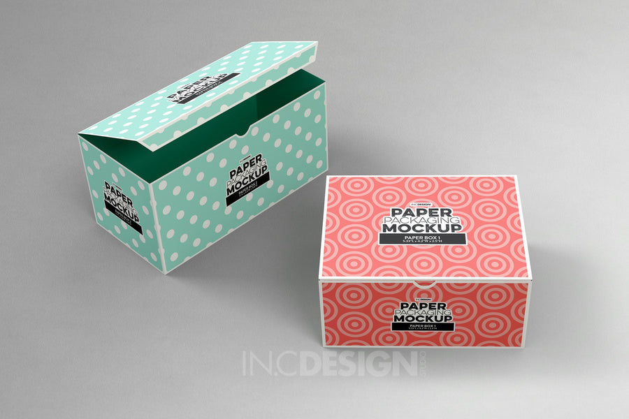 Fast Food Take Away Branding and Packaging Box Mockup PSD