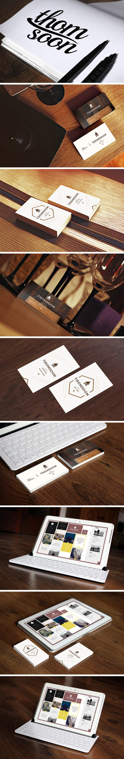 9 Business Card & Tablet Mockups