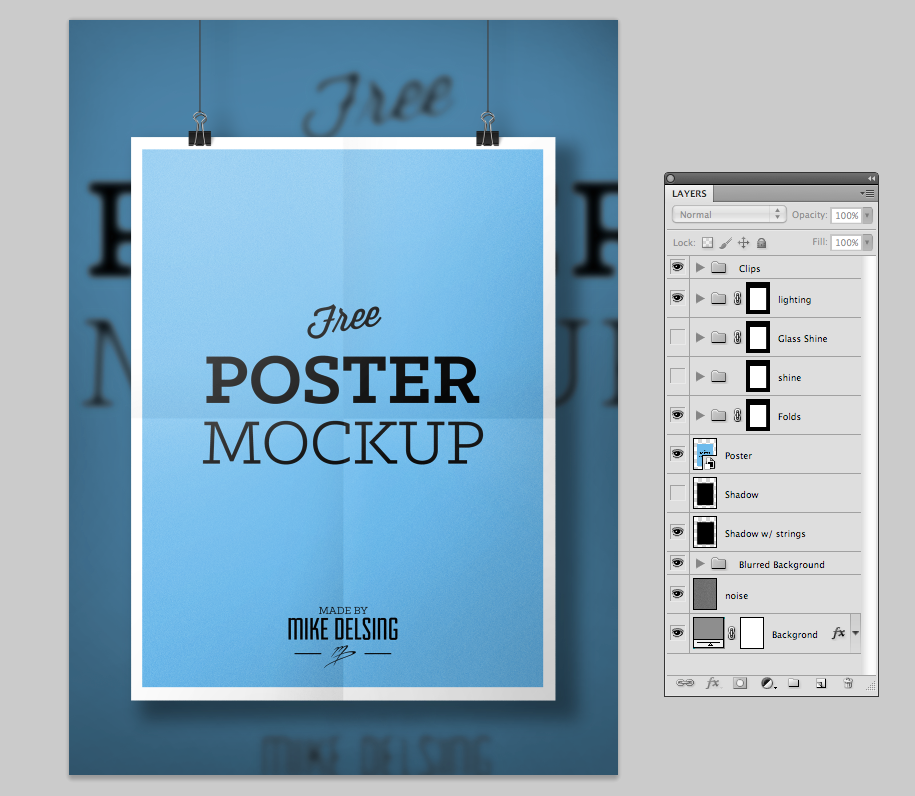 Clean Poster or Flyer Design Mockup