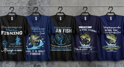 Fishing T-Shirts Bundle With Free Mockup