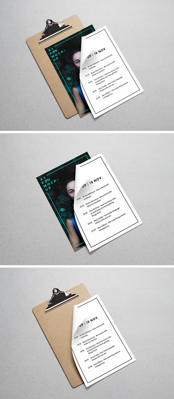 A4 Paper PSD MockUp