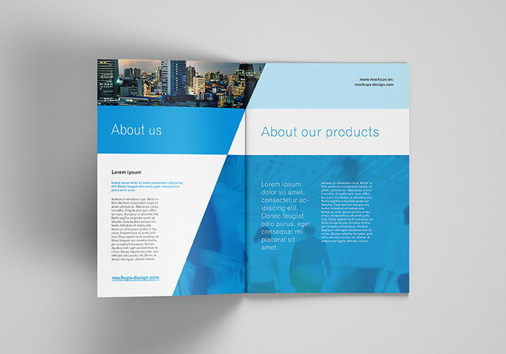 8 Shots or Angles of A4 Brochure Mockups