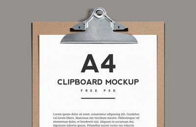 A4 Clipboard Mockup